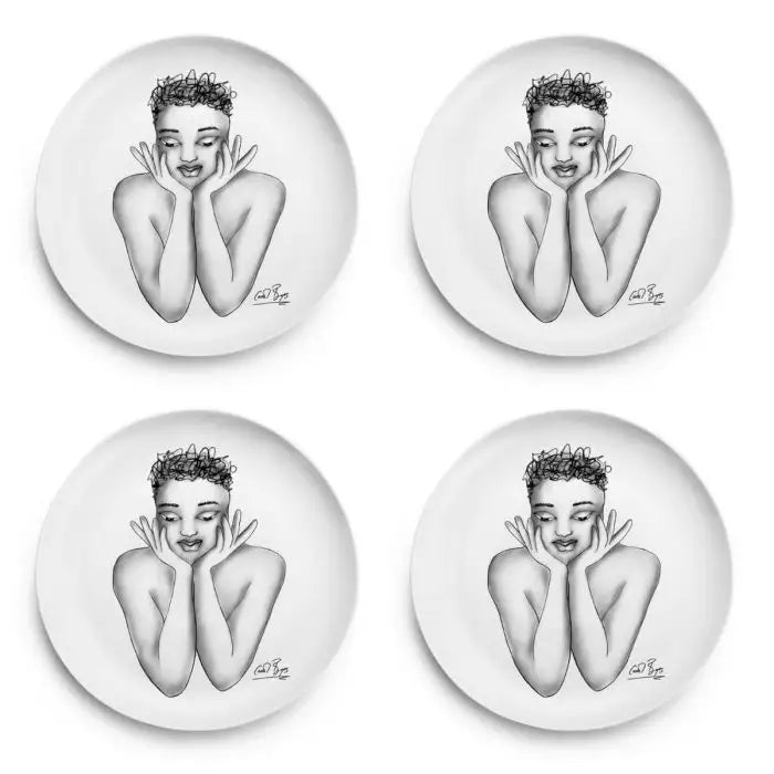 Fascinating  SIDE PLATE SET OF 4