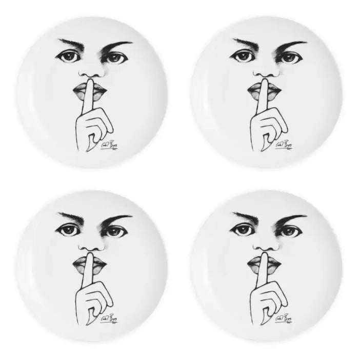 It's A Secret! SIDE PLATE SET OF 4