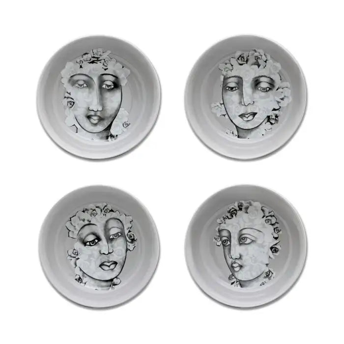 Succulent Faces CEREAL / SOUP BOWL SET OF 4