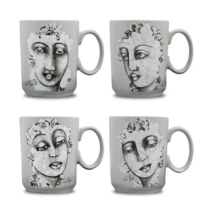 Succulent Faces MUG SET OF 4