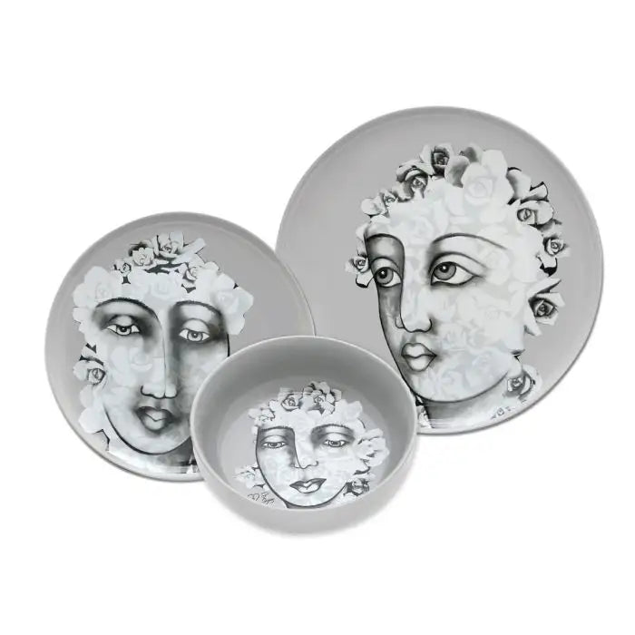 Succulent Faces DINNERWARE 12pc SET