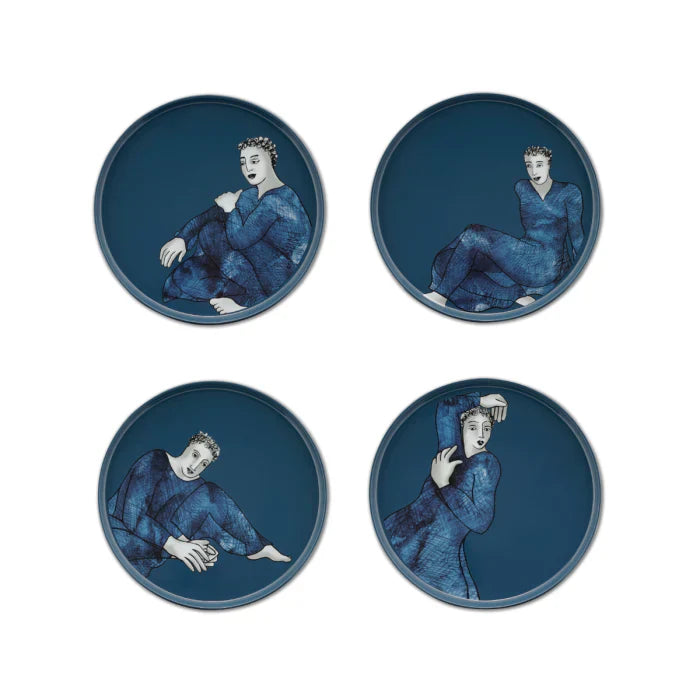 Indigo Blues SIDE PLATE SET OF 4