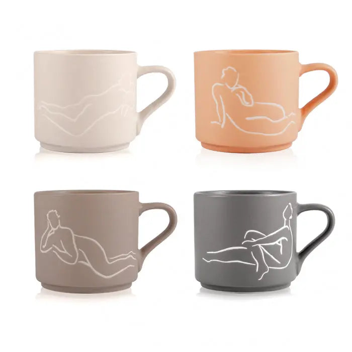 STACKABLE MUG SET OF 4 luxe loungers